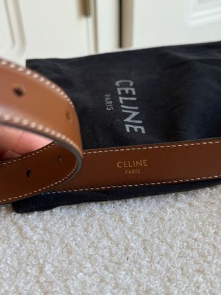 Cintura in pelle Celine 90cm Marrone