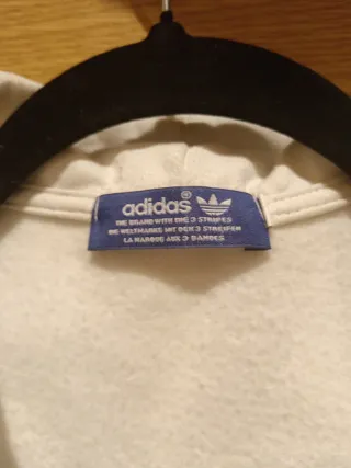 Chaqueta Adidas Blanca con Cremallera talla 8 años