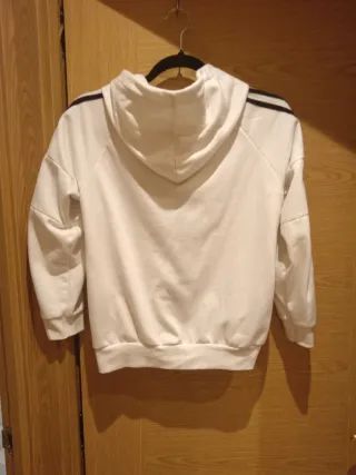 Chaqueta Adidas Blanca con Cremallera talla 8 años