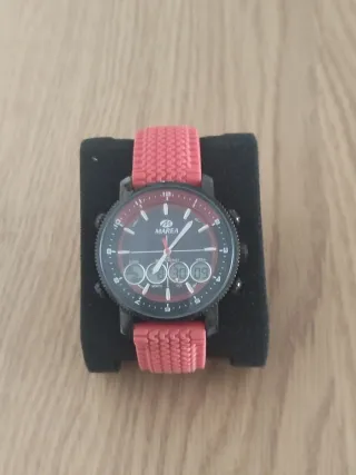 Reloj Marea Negro y Rojo