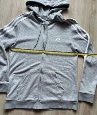 Chaqueta Adidas Gris con Cremallera
