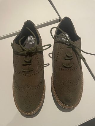 Zapatos Bosanova Talla 37 Verde Oliva