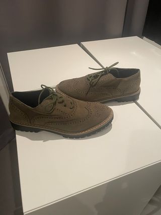 Zapatos Bosanova Talla 37 Verde Oliva