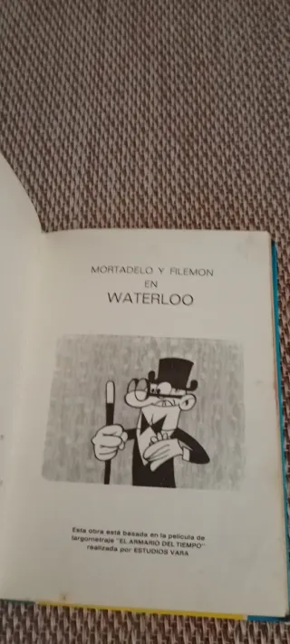 Películas Mortadelo, Misión increíble y Waterloo.