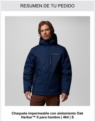 Abrigo Columbia hombre