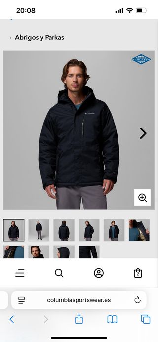 Abrigo Columbia hombre