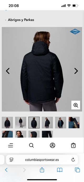 Abrigo Columbia hombre