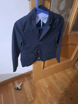 Chaqueta de vestir niño negra