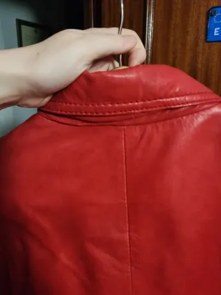 Chaqueta Biker Piel Stradivarius Roja