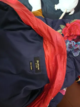 Chaqueta Biker Piel Stradivarius Roja