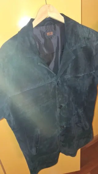 Chaqueta de ante negra HVD