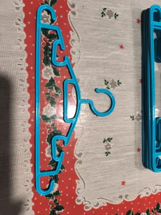 Perchas Infantiles Plástico Azul