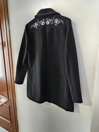 Abrigo Desigual Mujer Talla 40 Negro