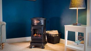 Estufa de Gas Fireside Provence Vintage Negra