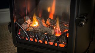 Estufa de Gas Fireside Provence Vintage Negra