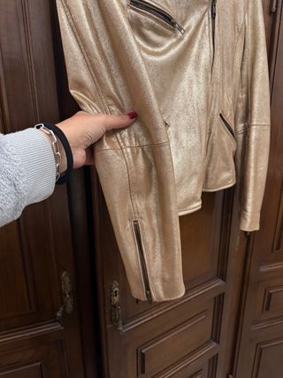Chaqueta Piel Mujer Amor Kvarden Dorada