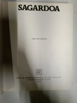 Libro Sagardoa de José Uria Irastorza