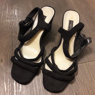 Sandalias tacón negras Unit Collection Talla 38