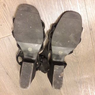 Sandalias tacón negras Unit Collection Talla 38