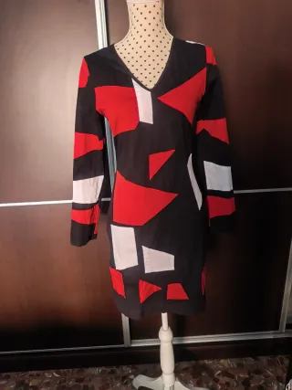 Vestido estampado geométrico