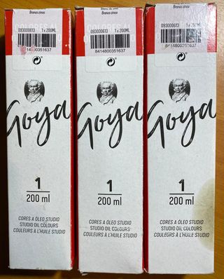 Óleo Goya Blanco Zinc 200ml x3