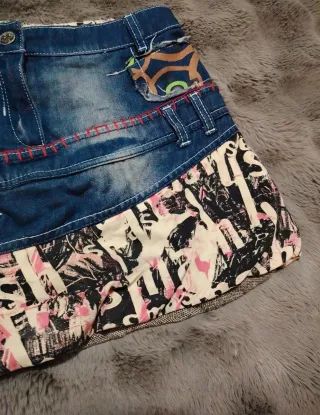 Falda vaquera Smash patchwork