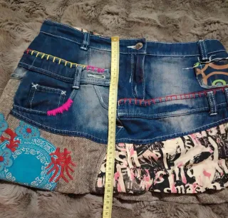 Falda vaquera Smash patchwork