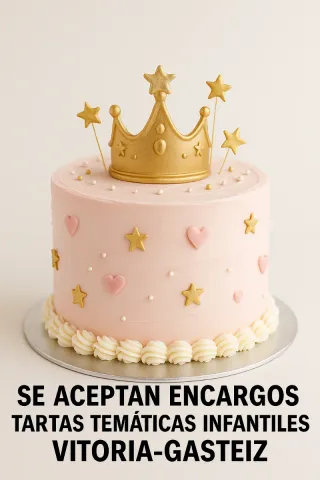 Tarta Princesita · Rosa y Dorado · Encargos en Vit