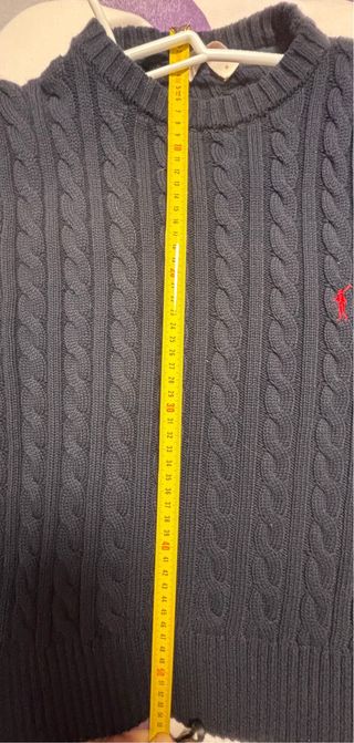 Jersey Polo Club azul trenzado mujer