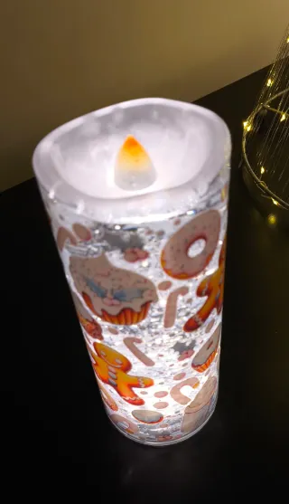 Lámpara LED Navidad Torbellino Golosinas luz pilas