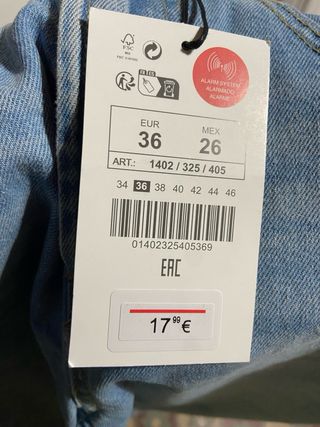 2 Vaqueros Mom Comfort Nuevos Talla S