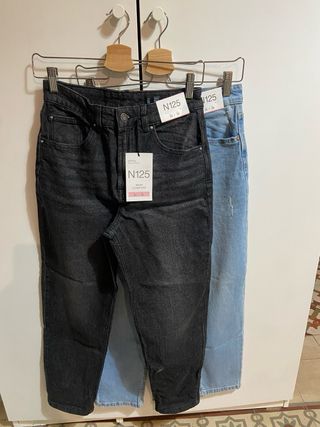 2 Vaqueros Mom Comfort Nuevos Talla S