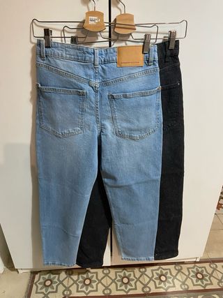 2 Vaqueros Mom Comfort Nuevos Talla S