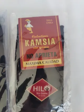 2 Pares Calcetines Kamsia Negros Sin Goma