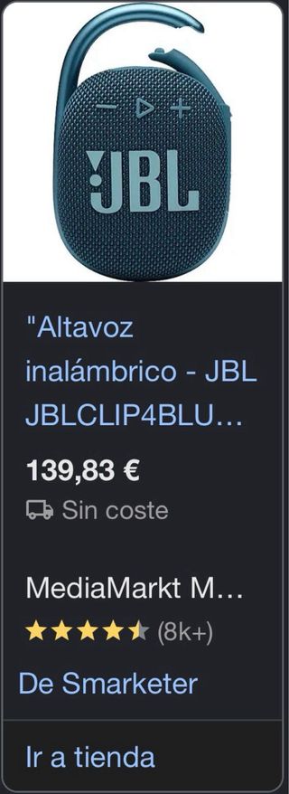 Altavoz JBL Clip 4 Azul Marino