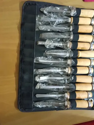 Set 12 Gubias/Formones Madera