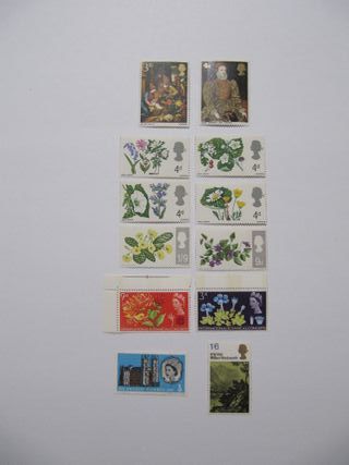 12 Francobolli Britannici Anni '60 Nuovi