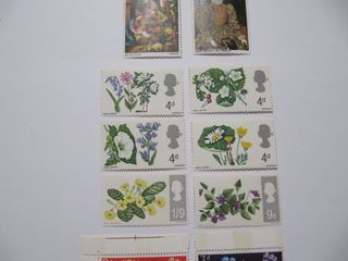 12 Francobolli Britannici Anni '60 Nuovi