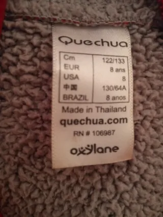 Chaqueta polar Quechua talla 8 años
