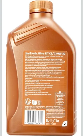Aceite Shell Helix Ultra ECT 0W-30 1L