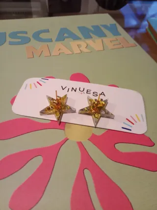 Pendientes Vinuesa Estrella Dorados