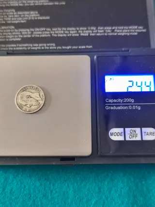 Moneda Antigua Plata Leopoldo II Rey Belgas