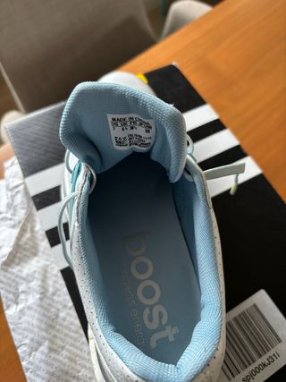 Zapatillas de golf mujer Adidas blancas y azules
