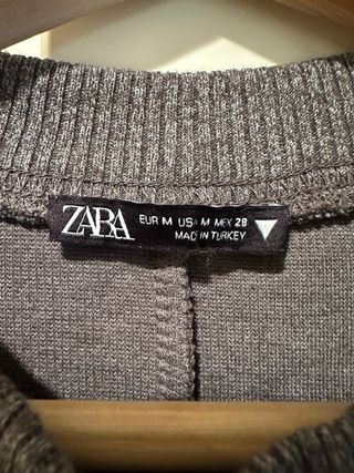 Jersey Zara gris cropped