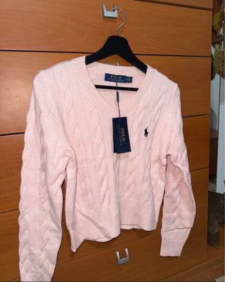 Jersey Polo Ralph Lauren rosa trenzado
