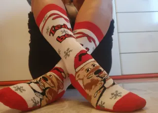 Calze antiscivolo natalizie Golden Lady