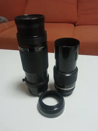 Objetivos Nikon 75-300mm y 200mm