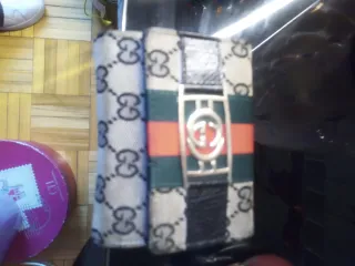 Cartera monedero Gucci Beige/Rojo, marrón de hombr