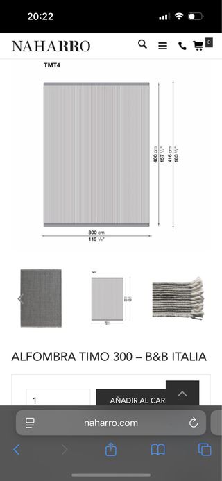 Alfombra B&B Italia Timo Gris