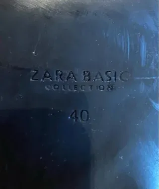 Botines Zara Tacón Bloque Negro Talla 40